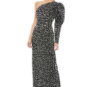 Ieena for Mac Duggal  Hand embellished jersey fabric (100% polyester)  Fully lin